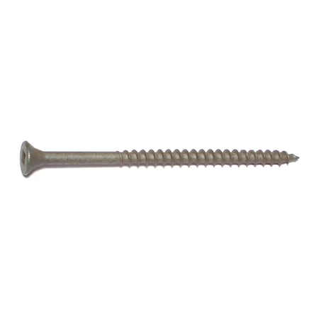 Midwest Fastener Deck Screw, #8 x 3 in, Steel, Flat Head, Square Drive, 15 PK 30665